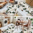 thumbnail image 5 of Spring Magnolia Flower Area Rugs 3'x5', Washable Small Throw Rugs for Living Room Bedroom, White Floral Botanical Light Blue Indoor Outdoor Rug Non-Slip Low Pile Carpet Runner Reversible Floor Mats, 5 of 8