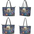 thumbnail image 3 of LedBack Dragonfly Printed Handbag and Wallet Sets for Women Floral Printed Top Handle Totes with Matching Wallet Leather Shoulder Handbag Clutch Purse for Women Ladies, 2 Pack, 3 of 4
