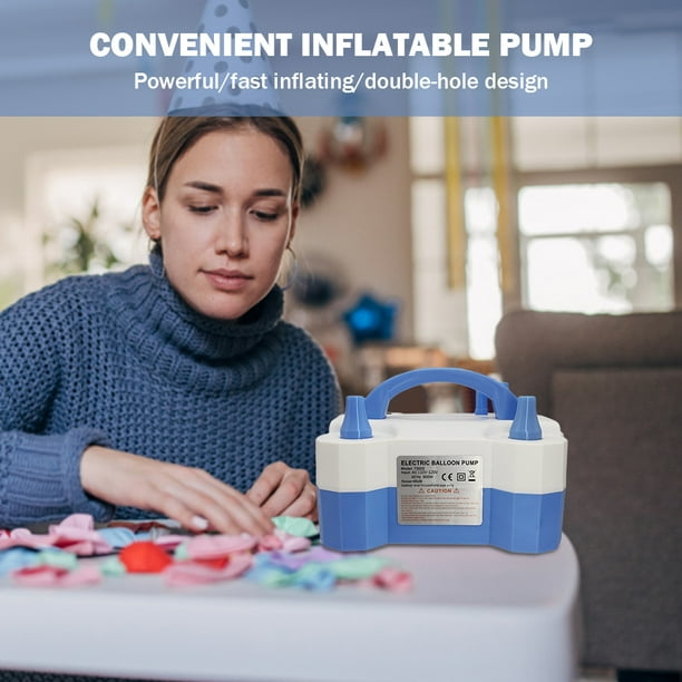 Máquina de inflado de bomba de aire eléctrica de 600 W para diseño de escena de vacaciones (enchufe azul de EE. UU.)
