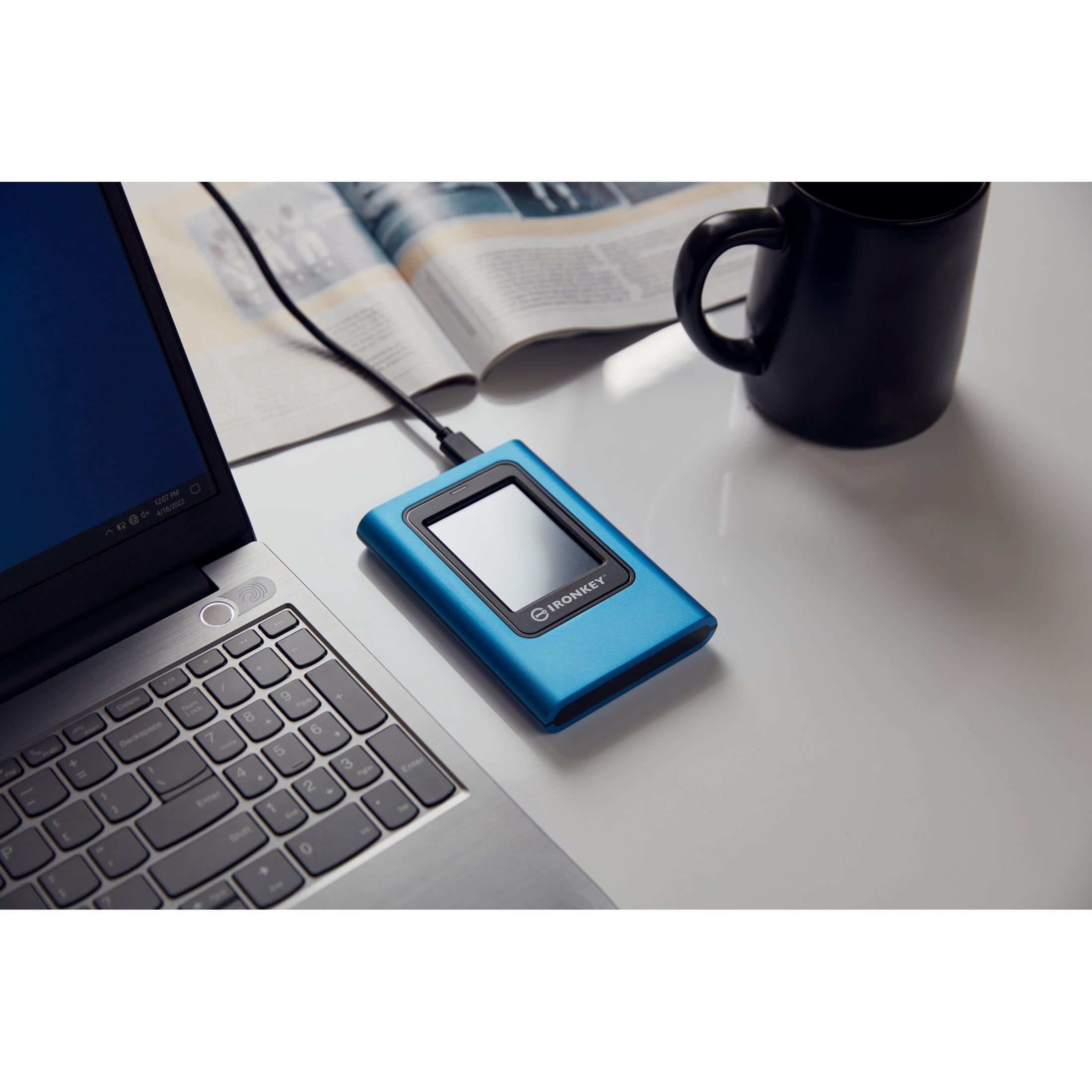Kingston 960GB IronKey Vault Privacy 80 XTS-AES 256-bit Encrypted External SSD with Intuitive Touch Screen and Multi-Password Protection