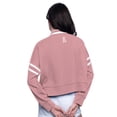 thumbnail image 2 of Women's-Starter  Pink Los Angeles Angels Power Play Cropped Pullover Sweatshirt, 2 of 3
