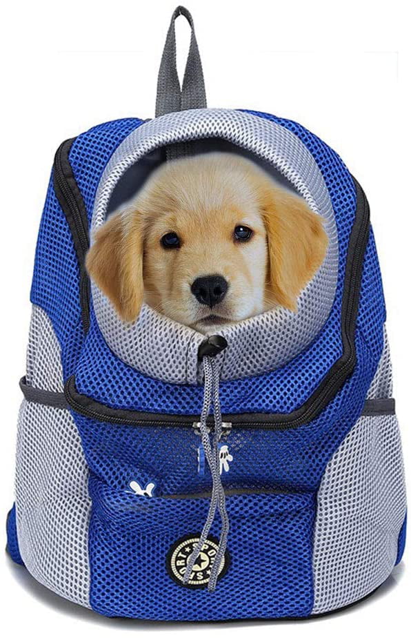Pet Carrier Backpack for Small Dog cat up to 15~17lbs Hands-Free Pet Travel Bag Breathable Head-Out Design and Waterproof Bottom for Hiking & Travel