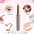 thumbnail image 3 of Depiladora de cejas recargable, recortadora de cejas de precisión indolora, herramienta de afeitar para cejas, para cara, labios, nariz, depilación facial para hombres y mujeres, 3 of 5