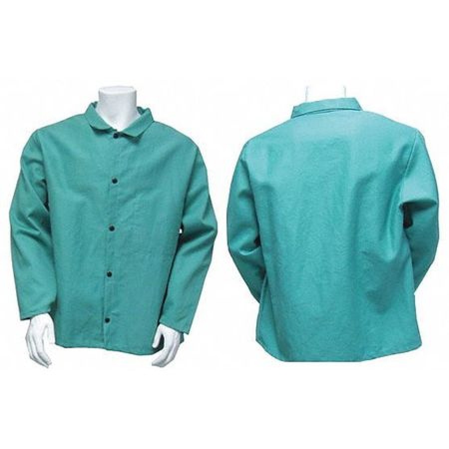 CHICAGO PROTECTIVE APPAREL 600GRXL Jacket,Green,XL,Fits Chest 48