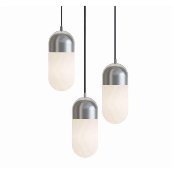 IRVP05LAJUDSNRND3 AFX Irvine - 15W 3 LED Pendant-10 Inch Tall and 18 Inch Wide-Satin Nickel Finish
