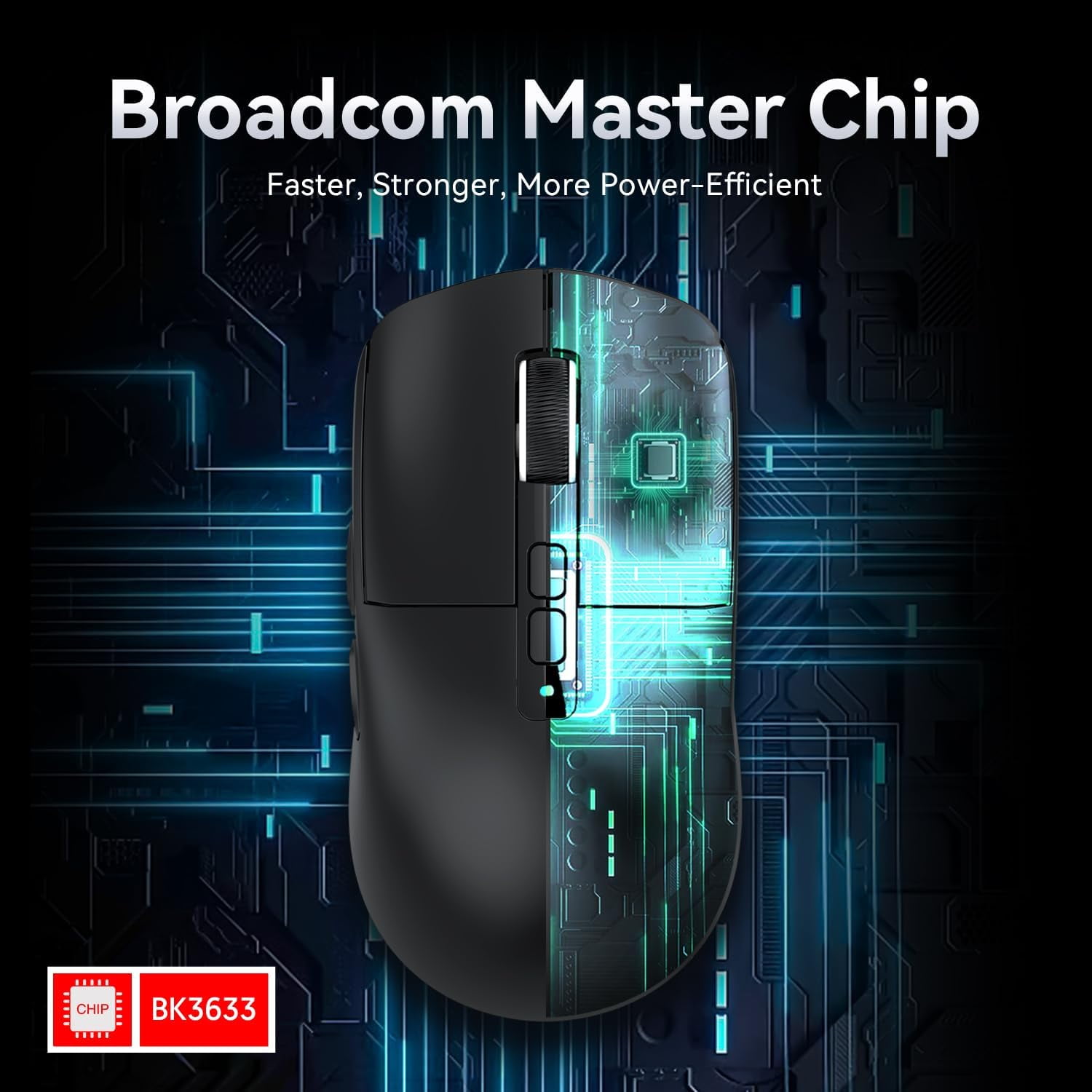ATTACK SHARK X6 49g SUPERLIGHT Mouse with Magnetic Charging Dock, PixArt PAW3395 Gaming Sensor, BT/2.4G Wireless/Wired Gaming Mouse, 26000 DPI, X3 Upgraded Office Mice for Win11/Xbox/PS/Mac (Black)