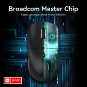 ATTACK SHARK X6 49g SUPERLIGHT Mouse with Magnetic Charging Dock, PixArt PAW3395 Gaming Sensor, BT/2.4G Wireless/Wired Gaming Mouse, 26000 DPI, X3 Upgraded Office Mice for Win11/Xbox/PS/Mac (Black)