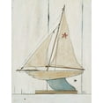 thumbnail image 2 of Brown, David Carter 20x24 White Modern Wood Framed Museum Art Print Titled - Pond Yacht II, 2 of 4
