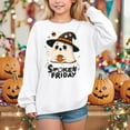 thumbnail image 2 of Towmus Girl Sweatshirts Halloween Ghost Cute Print Shirt Long Sleeve Pullover 6-12 Years Fall Tops, 2 of 5