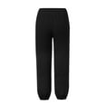 thumbnail image 6 of Ashirexll Winter Women Pants Casual Pants for Women Elastic High Waist Linen Trousers with Pockets Fashion Warm Comfortable Wear, 6 of 7