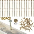 thumbnail image 3 of 100 Pcs Vis de Terrasse Robustes Vis en Bois Durables Vis Torx Auto-Tappantes Vis en Bois Vis Multi-Usages pour Clôture Extérieure Ensemble (4.5*45mm), 3 of 8