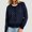 A2 Navy, variant on GILIGEGE Women's Crew Neck Knit Cardigan,Long Sleeve Button Down Loose Sweater Coat with Side Pockets,Soft Casual Outerwear Trendy Fall Fashion for City Strolls Chunky Knit Cardigans Pink S