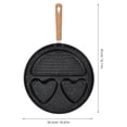 thumbnail image 2 of Minkissy Multi Section Black Frying Pan for Eggs and Pancakes Ideal for Kitchen Cooking, 2 of 5