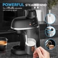 thumbnail image 3 of Coffee Machine, 3.5 Bar Espresso & Cappuccino Machine with Steam Wand, Compact Design Coffee Maker for Latte, Safety Lock & Tritan Cups, 800w, Black, 3 of 8