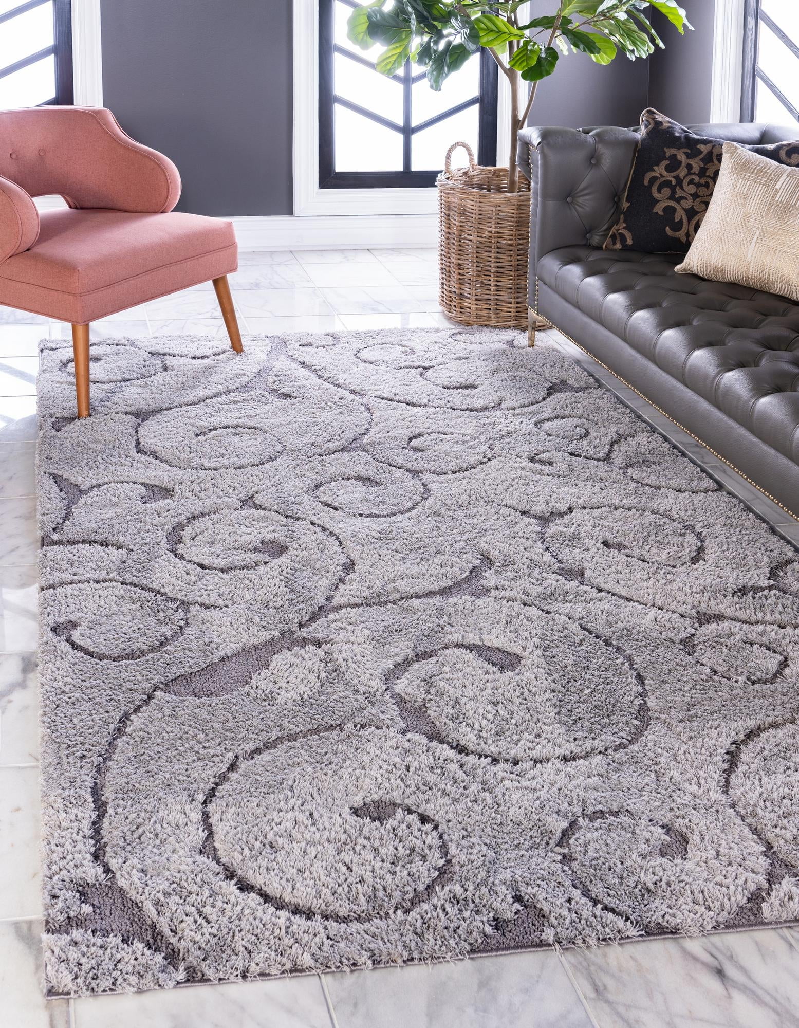 Large Dining Rooms Open Floorplans 9' x 12' Dark Gray Shag Rug Perfect for Living Rooms Rugs.com Botanical Shag Collection Rug Large Dining Rooms Open Floorplans 9' x 12' Dark Gray Shag Rug Perfect for Living Rooms Rugs.com Botanical Shag Collection Rug