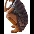 thumbnail image 2 of Vestido Minivestido de Verano Y2k con Rayas en Contraste para Mujer, Estilo Babydoll, con Retazos, Cuello en V, Corta, Estilo Vintage Azul y M, 2 of 8