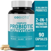 GoBiotix Probiotic Multivitamin for Women & Men, Immune & Digestive Support, Gluten-Free, 90 Capsules