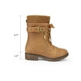 thumbnail image 4 of BURUDANI Kids Girls Fashion Winter Warm Snow Boots Mid Calf Outdoor Combat Boots CAMEL Size 12, 4 of 4