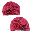 thumbnail image 5 of Gorro de dormir de doble capa de seda artificial ajustable popular, gorro de ducha con giro cruzado, gorro de maquillaje de belleza, 5 of 5
