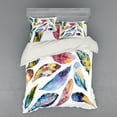 thumbnail image 2 of Ambesonne Tribal Bedding Set 3 Pcs, Ornate Feather, Twin XL, Multicolor, 2 of 3