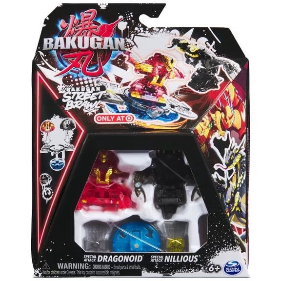 Bakugan Street Brawl Special Attack Dragonoid & Nillious Figure 2-Pack