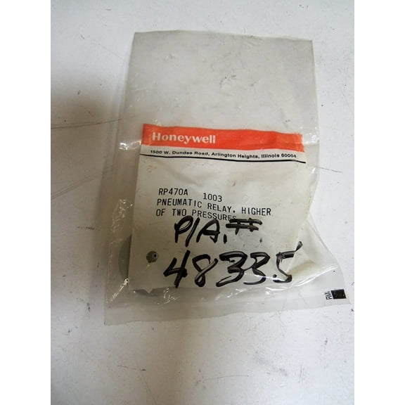 Honeywell, Inc. RP470A1003 Pneumatic Three-Port Selector Relay, Panel, in-Line or Wall Mount