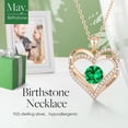 thumbnail image 3 of Rose Gold Pendant Necklaces for Women, Heart Crystal Diamond I Love You Always And Forever Necklace for Girlfriend Mother Daughter Wife Gift, 3 of 5