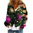thumbnail image 2 of Chaqueta informal de manga larga sin capucha para mujer, cárdigan estampado a la moda, chaqueta informal de moda, camiseta de manga larga con cuello en V, chaqueta informal de manga larga con capucha,, 2 of 5