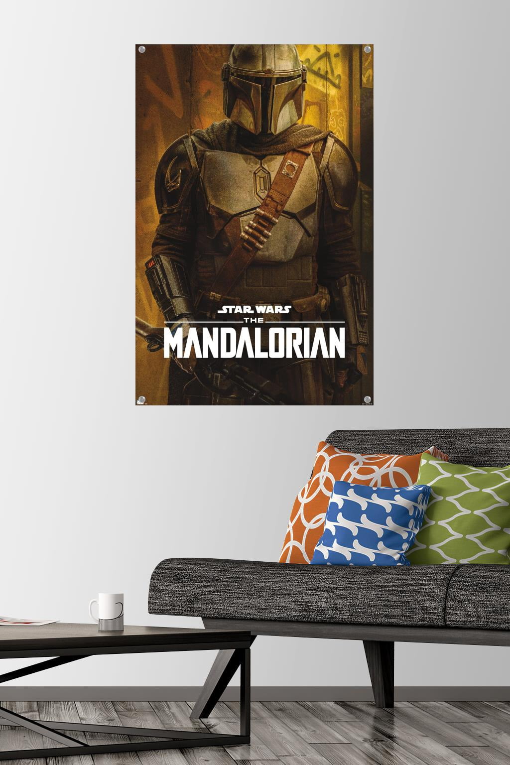 Star Wars: The Mandalorian Season 2 - Mandalorian Wall Poster with Pushpins, 22.375" x 34"