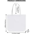 thumbnail image 3 of Reusable DIY Crating Medium Cotton Tote Bags 15x13x3” 100% Cotton Canvas - 12 Pack, 3 of 5