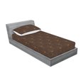 thumbnail image 2 of Ambesonne Art Deco Fitted Sheet & Pillow Sham Set, Dark Brown Classic Scales, Twinxl, Dark Brown Sand Brown, 2 of 2