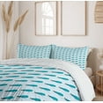 thumbnail image 6 of Ambesonne Teal Duvet Cover Set, Watercolor Style Animal Wings, 2-Calking, Pale Blue and Dark Seafoam, 6 of 7