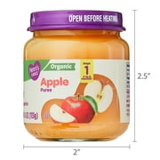 Parent's Choice Organic Stage 1 Baby Food Apple Puree, 4 oz Jar