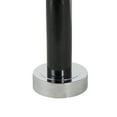 thumbnail image 4 of DecMode 14" x 21" Black Marble Round Accent Table with Silver Metal Rod and Base, 1-Piece, 4 of 9