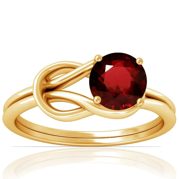 GemsNY July Birthstone - Vintage Prong Set Round Ruby Solitaire Ring (Grade - AAA | 1.55cts.)