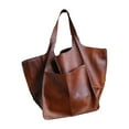 thumbnail image 4 of Wmhnj Bolso de hombro de piel suave de gran capacidad para mujer, de 15,4 pulgadas de alto, con capacidad para archivos A4, libros, revistas, cosmticos, accesorios y dispositivos electrnicos., 4 of 8