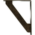 thumbnail image 4 of Ekena Millwork 2"W x 10"D x 12"H Traditional Wrought Iron Bracket, (Triple center brace), Antiqued Pale Gold, 4 of 8