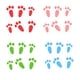 thumbnail image 1 of GOOHOCHY 24pcs Bunny huellas de huellas calcomanías de Pascua Clings Conejo Huellas Cumpleaños, 1 of 8
