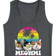 thumbnail image 3 of Instant Message - Meowmi Beach - Cool Cats - Women's Racerback Tank Top, 3 of 6