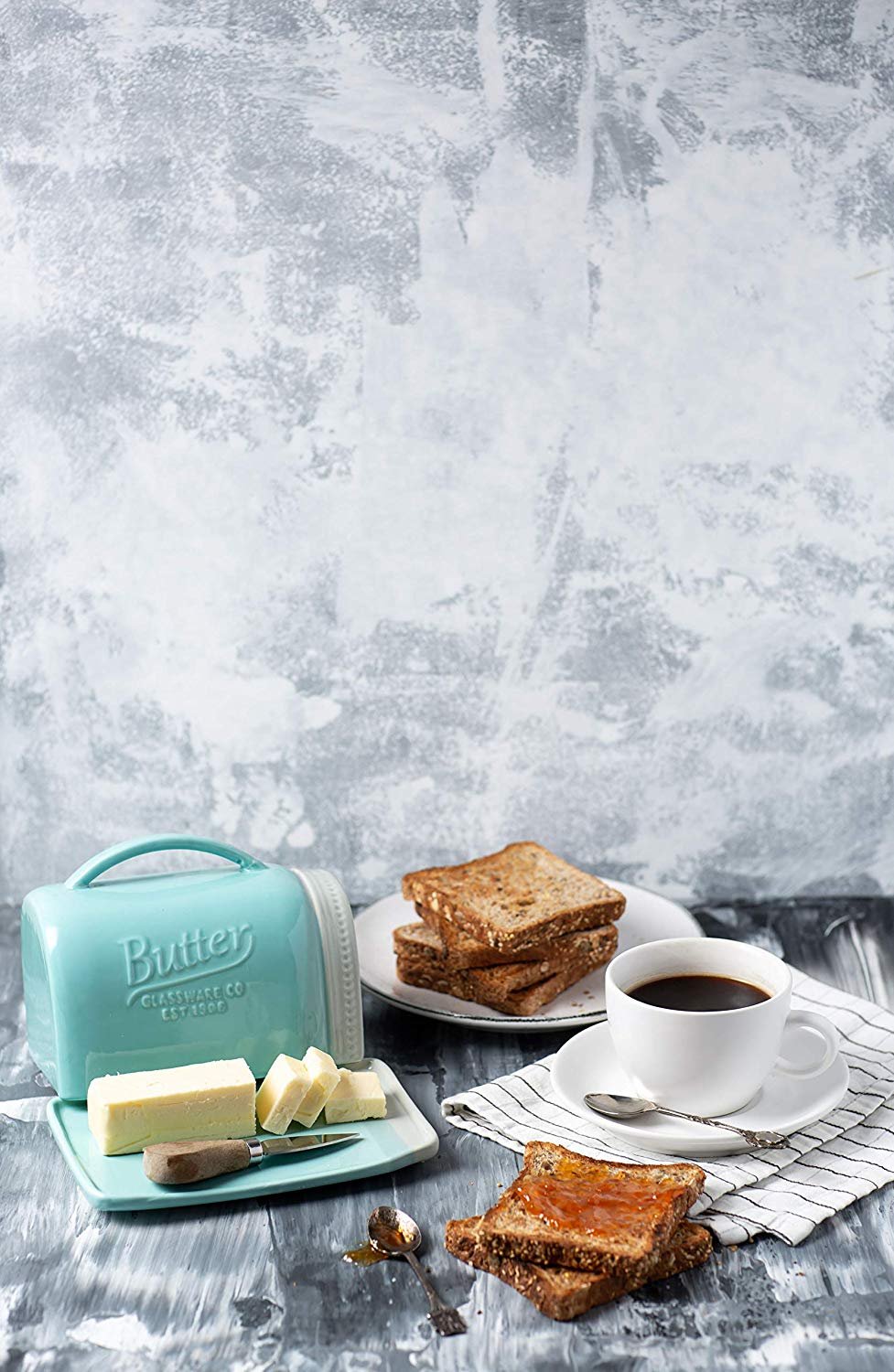 Butter Dishes Home Vintage Ceramic Butter Holder Mason Jar Ceramic