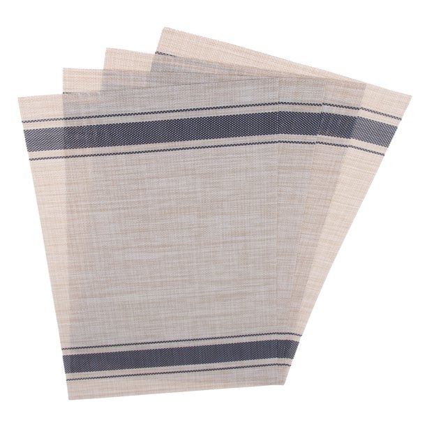 4 Piezas Con Aislamiento Térmico Para Comer, Vajilla, Taza De Té, Posavasos, Manteles, Decoración, 45x30 Cm Azul Macarena Cocina que cena el mantel individual