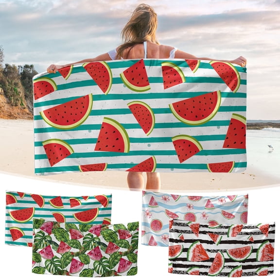 Boovnll Beach Towels, Quick Dry Sand Free Microfiber Oversized Beach Towel Lightweight for Beach Yoga Gym Pool, Beach Accessories, 30x60"