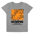 thumbnail image 5 of Popfunk Dora The Explorer No Swiping Under Any Circumstances Women's Loose T-Shirt, Athletic Heather, Medium, 5 of 5