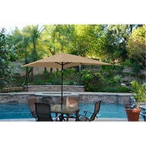 Jeco 10' Aluminum Market Patio Umbrella with Crank in Brown