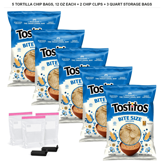 Food Storage Images 5 Pack | Tostitos Original Restaurant Style Tortilla Chips, 12 oz Each ...