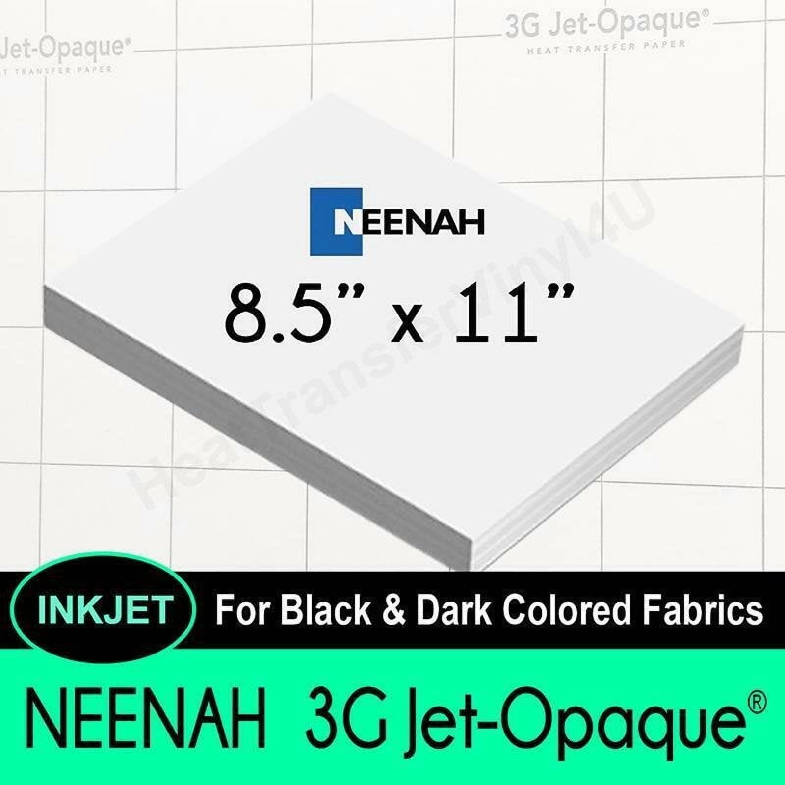 Neenah 3G JET-OPAQUE Digital Transfer Paper 8.5" x 11" FREE SHIPPING
