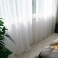 thumbnail image 3 of JCDY White Sheer Curtains 63 inches Length for Bedroom Study Room Living Room Rod Pocket Top Window Drapes,Transparent Light Weight Soft Window Treatment Curtains,54 x 63 inch,2 Panels, 3 of 12