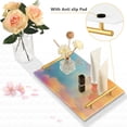thumbnail image 4 of Bath Accessories Sets Single Print Decorative Tray With Handle For Home Bathroom Bedroom Orange and Blue Gradient, 4 of 7