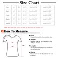 thumbnail image 2 of Hauts d'Été pour Femmes 2023 Mode Femmes T-Shirt Col Rond Imprimé Manches Courtes Tee Décontracté Blouse, 2 of 3