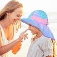 thumbnail image 5 of Girls Sun Hat for Kids UV Protection Unicorn Summer Hat Beach Play Hats Wide Brim Neck Flap for Girls Ponytail Hat 3-8 Years, 5 of 7